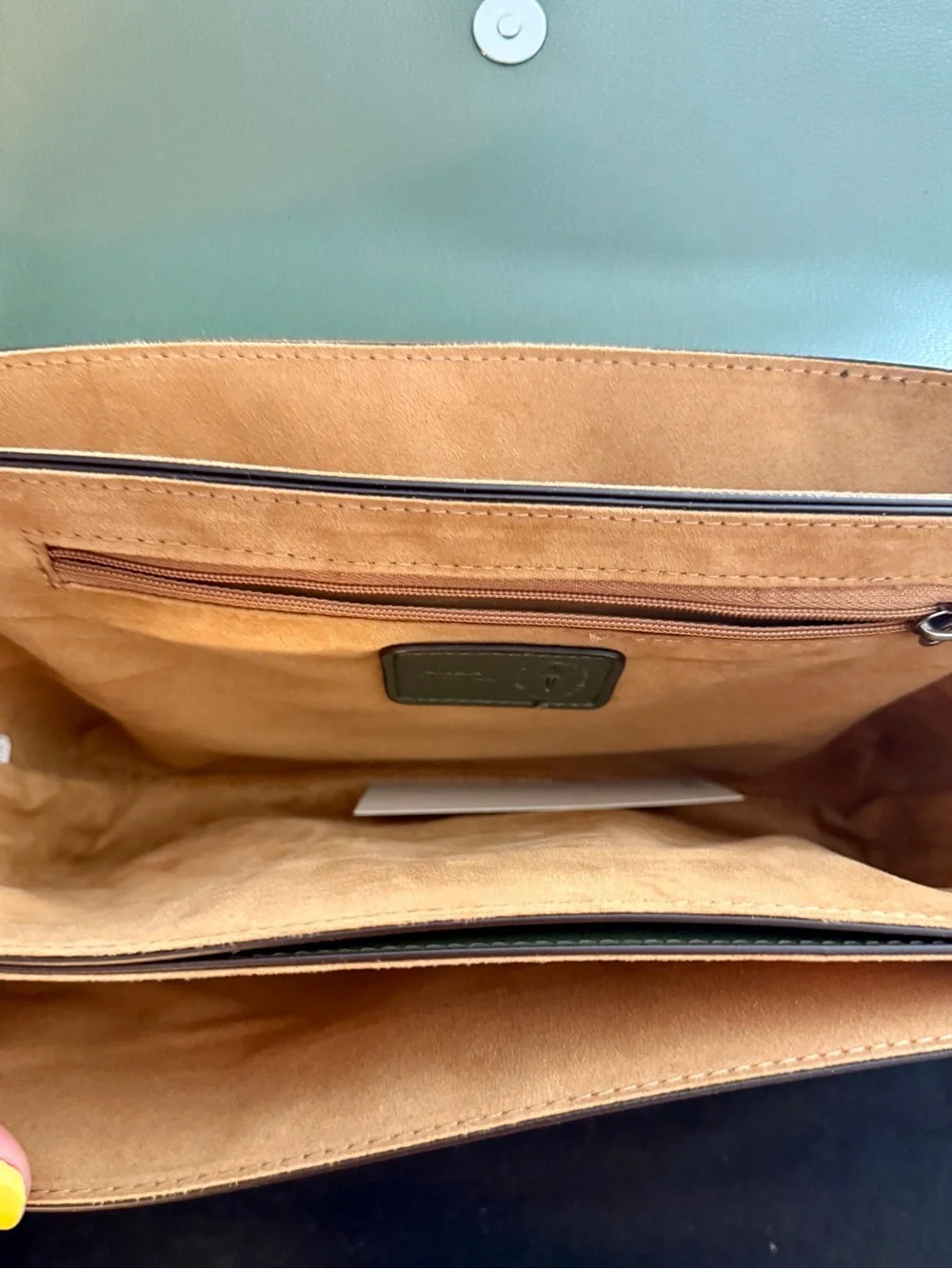 Angela Roi Dark Olive Green Crossbody Bag